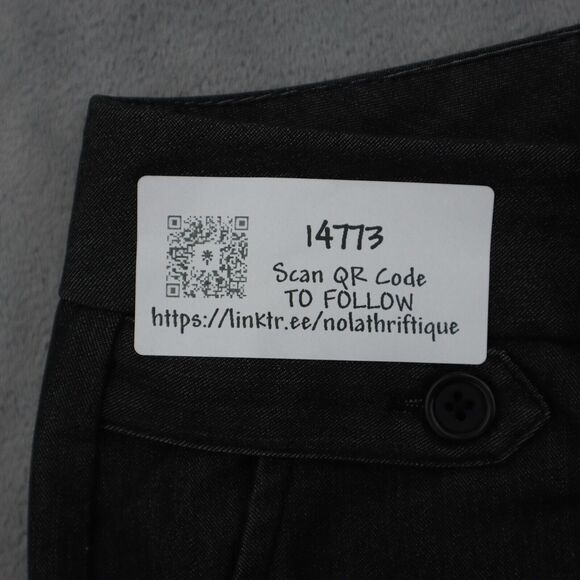 Larry Levine Pants Womens 6P Black Petite Stretch Straight Leg Slash Pockets - Picture 14 of 14